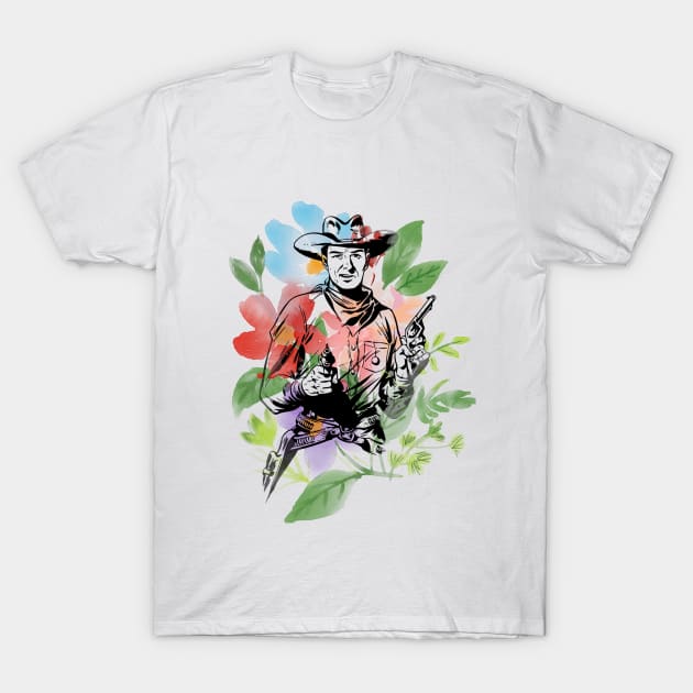 Cowboy and Bouquet T-Shirt by RK Holliday Store